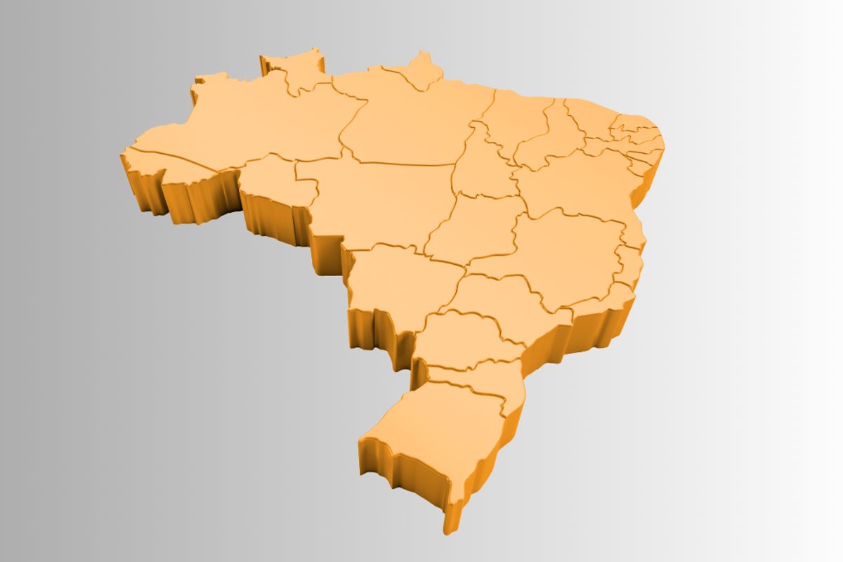 Mapa de abrangência de atuação da FR Metais no Brasil